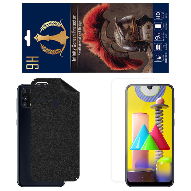 برچسب پوششی اینفینیتی مدل CH مناسب برای گوشی موبایل سامسونگ Galaxy M31 Prime به همراه محافظ صفحه نمایش