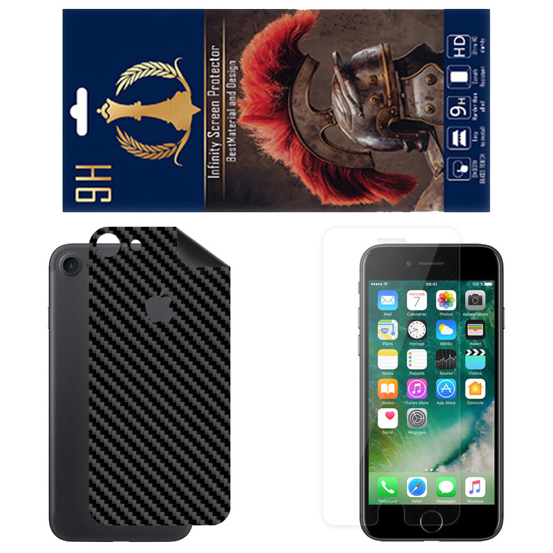 برچسب پوششی اینفینیتی مدل FC مناسب برای گوشی موبایل اپل iPhone 7 به همراه محافظ صفحه نمایش
