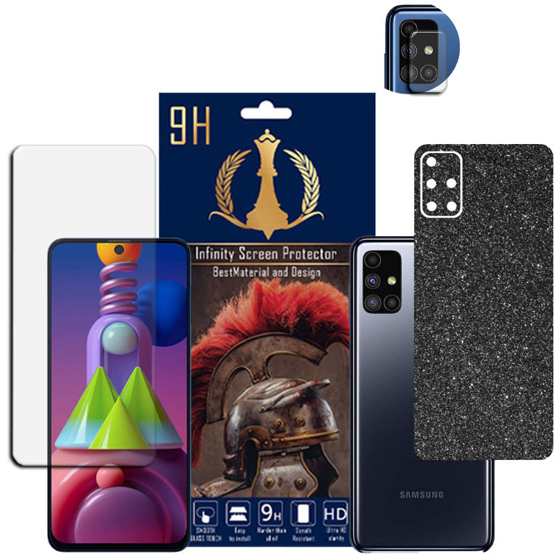 برچسب پوششی اینفینیتی مدل PRO MAX مناسب برای گوشی موبایل سامسونگ GALAXY M51 به همراه محافظ صفحه نمایش و محافظ لنز دوربین