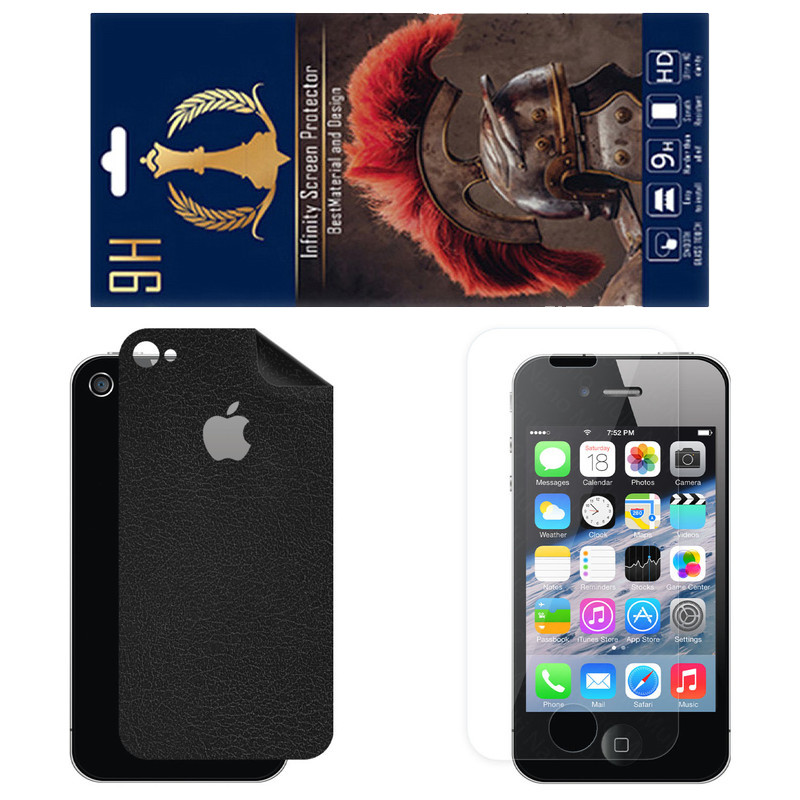 برچسب پوششی اینفینیتی مدل CH مناسب برای گوشی موبایل اپل iPhone 4S به همراه محافظ صفحه نمایش