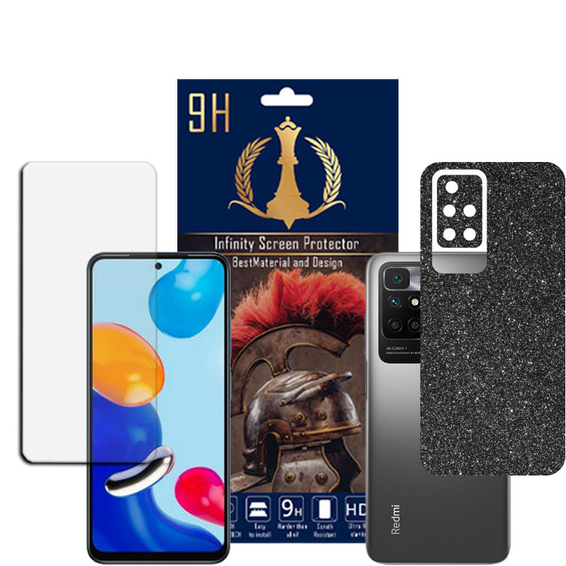 برچسب پوششی اینفینیتی مدل PRO MAX مناسب برای گوشی موبایل شیائومی REDMI 10 به همراه محافظ صفحه نمایش
