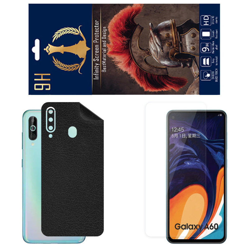 برچسب پوششی اینفینیتی مدل CH مناسب برای گوشی موبایل سامسونگ Galaxy A60 به همراه محافظ صفحه نمایش