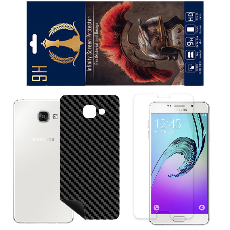 برچسب پوششی اینفینیتی مدل FC مناسب برای گوشی موبایل سامسونگ Galaxy A7 2016 به همراه محافظ صفحه نمایش