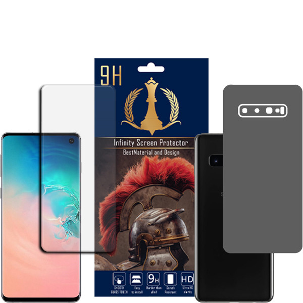 برچسب پوششی اینفینیتی مدل PRO MAX مناسب برای گوشی موبایل سامسونگ Galaxy S10 به همراه محافظ صفحه نمایش