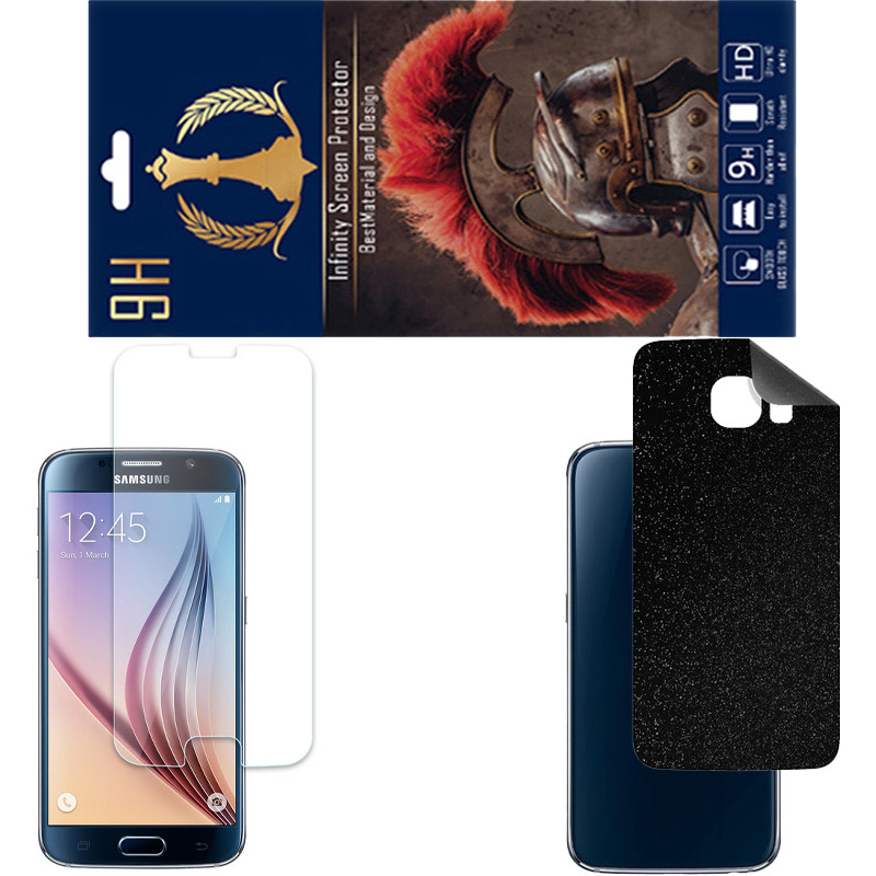 محافظ صفحه نمایش اینفینیتی مدل PRO مناسب برای گوشی موبایل سامسونگ GALAXY S6 به همراه برچسب پوششی