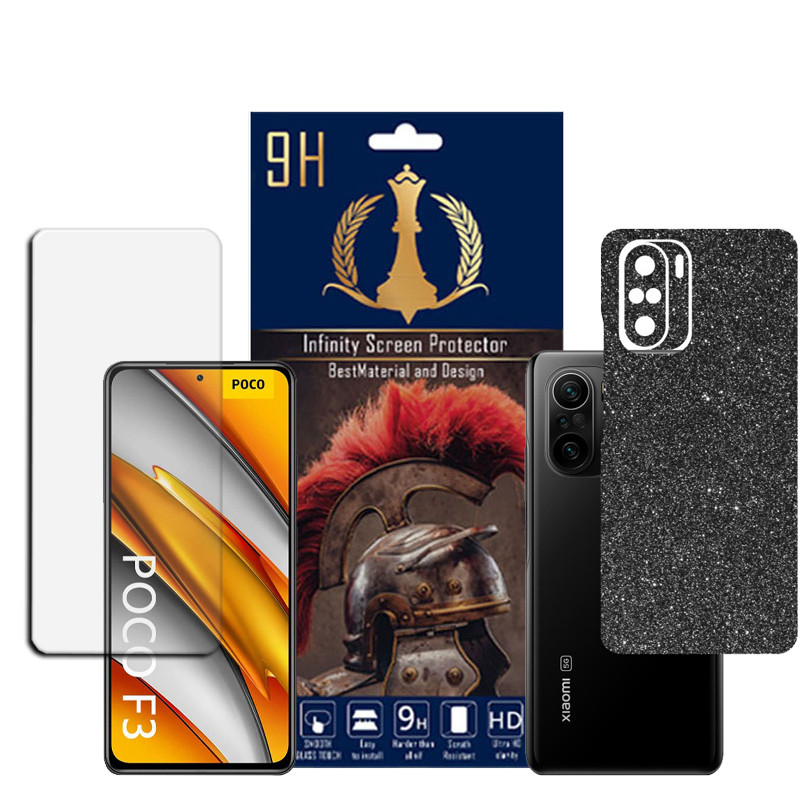 برچسب پوششی اینفینیتی مدل PRO MAX مناسب برای گوشی موبایل شیائومی POCO F3 به همراه محافظ صفحه نمایش