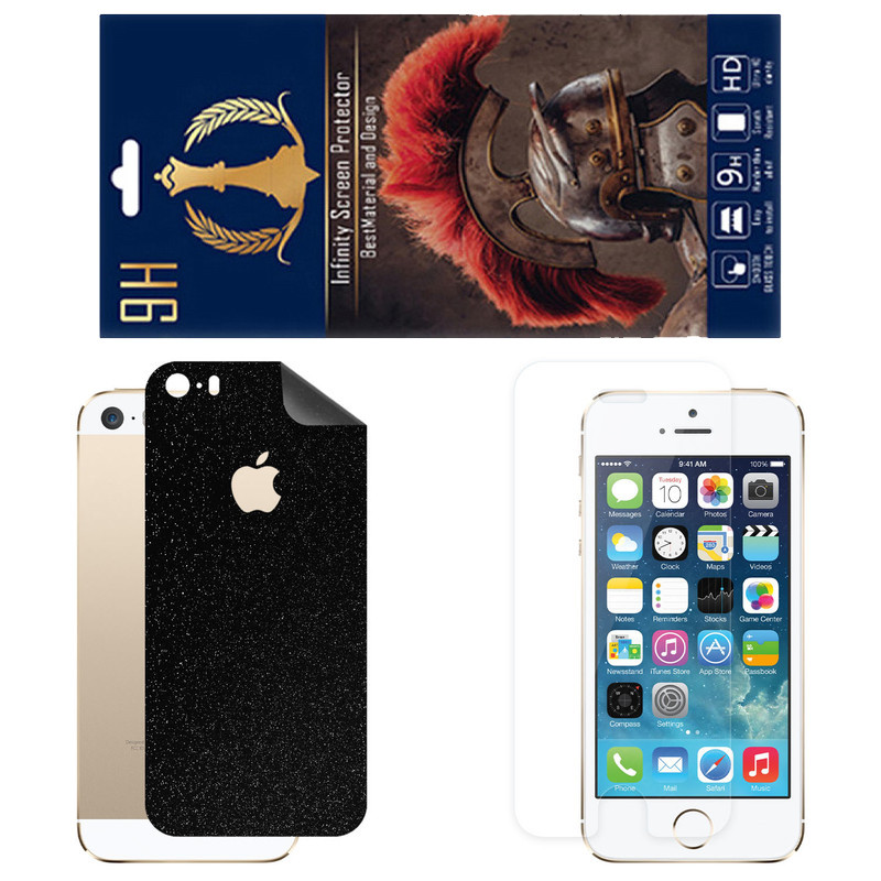 برچسب پوششی اینفینیتی مدل SPACE مناسب برای گوشی موبایل اپل iPhone 5 به همراه محافظ صفحه نمایش