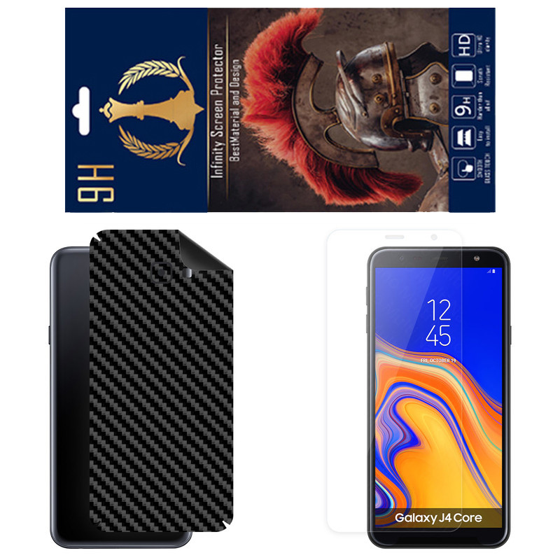 برچسب پوششی اینفینیتی مدل FC مناسب برای گوشی موبایل سامسونگ Galaxy J4 Core به همراه محافظ صفحه نمایش