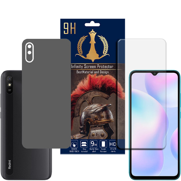 برچسب پوششی اینفینیتی مدل PRO MAX مناسب برای گوشی موبایل شیائومی REDMI 9A / REDMI 9AT به همراه محافظ صفحه نمایش