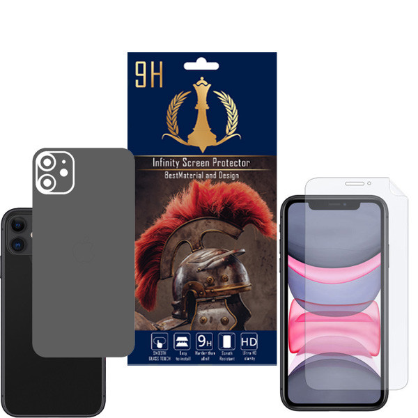 برچسب پوششی اینفینیتی مدل PR MAX مناسب برای گوشی موبایل اپل iPhone 11 به همراه محافظ صفحه نمایش