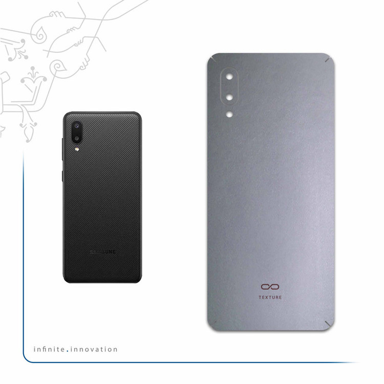 برچسب پوششی ماهوت مدل Matte-Silver مناسب برای گوشی موبایل سامسونگ Galaxy A02