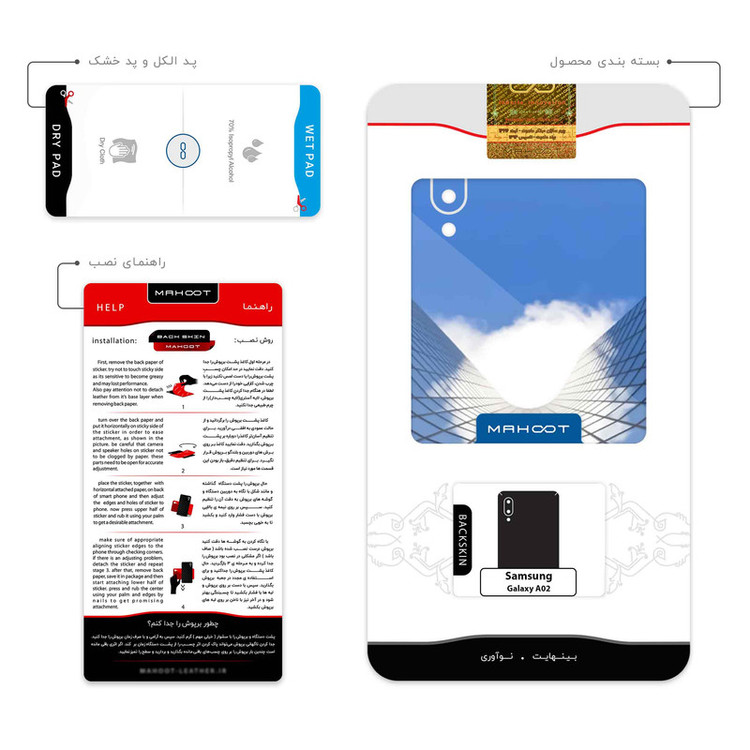 برچسب پوششی ماهوت مدل Glass skyscraper مناسب برای گوشی موبایل سامسونگ Galaxy A02