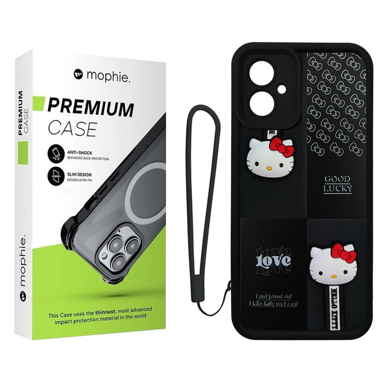 کاور موفی مدل Silicone Puffer Hello Kitty Strap مناسب برای گوشی موبایل سامسونگ Galaxy A05 به همراه بند