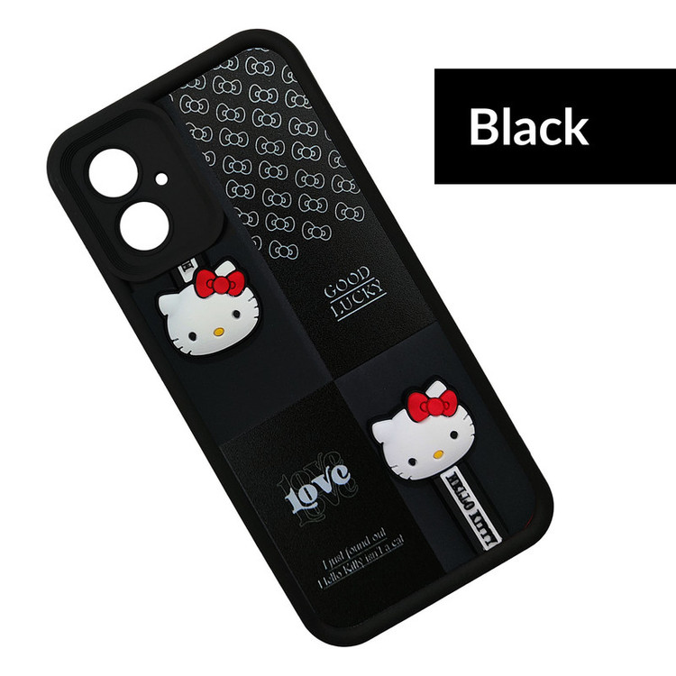 کاور موفی مدل Silicone Puffer Hello Kitty Strap مناسب برای گوشی موبایل سامسونگ Galaxy A05 به همراه بند