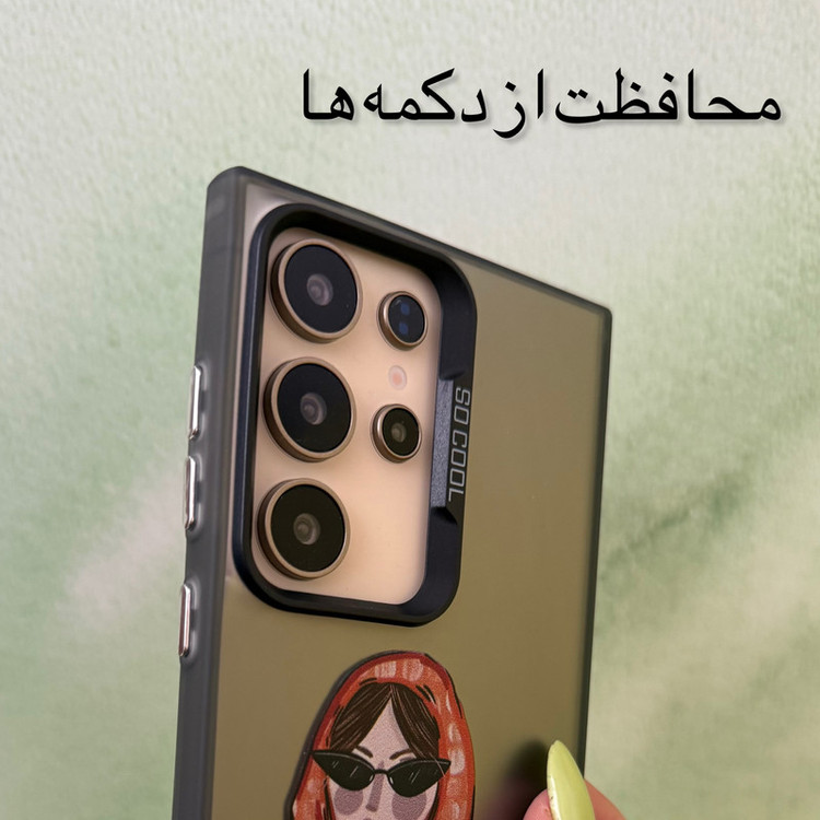 کاور مدل so cool طرح دختروگربه مناسب برای گوشی موبایل سامسونگ Galaxy A05