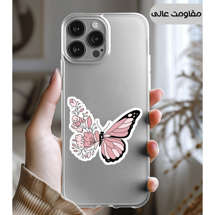 کاور یوریل مدل Clear کد 98 طرح پروانه مناسب برای گوشی موبایل سامسونگ Galaxy A05