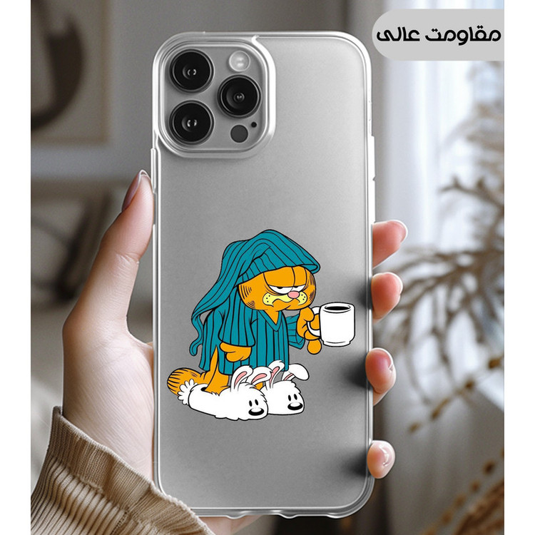 کاور یوریل مدل Clear کد 72 طرح گارفیلد مناسب برای گوشی موبایل سامسونگ Galaxy A05