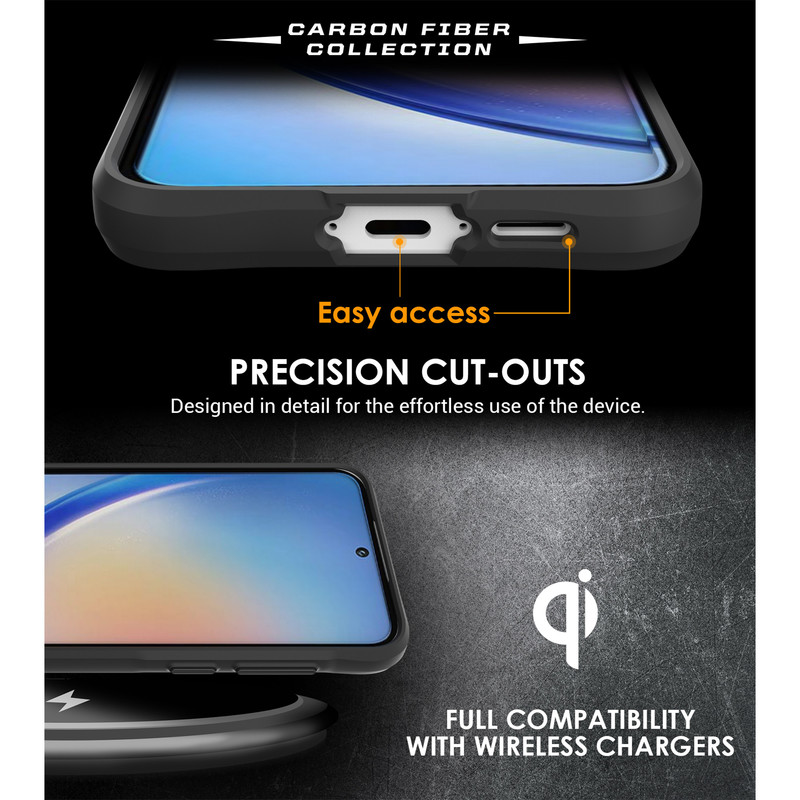 کاور سامورایی مدل Carbon Fiber مناسب برای گوشی موبایل سامسونگ Galaxy A55 / A55 5G